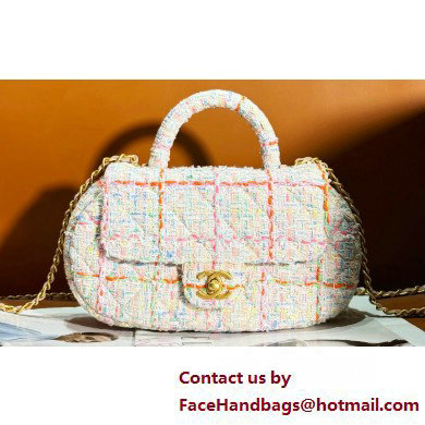 Chanel Tweed & Gold-Tone Metal Bag with Top Handle AS4569 Multicolor 2025